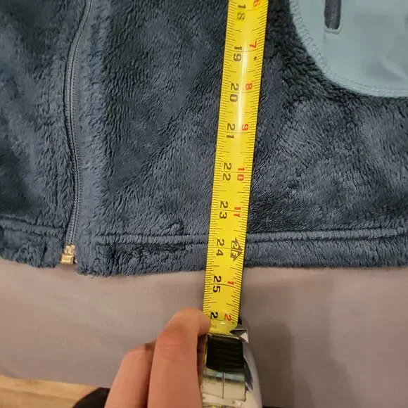 Columbia Blue Aqua Plush Fleece Zip Jacket Women’s Small Soft Warm Cozy Layer - Picture 9 of 12